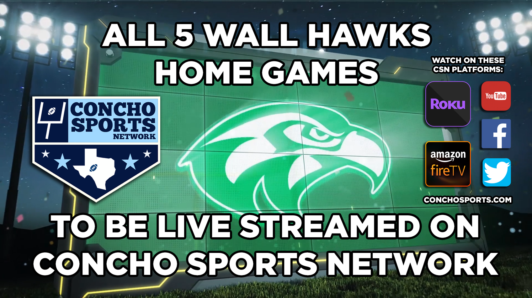 BREAKING Concho Sports Network to live stream all 2020 Wall Hawks home